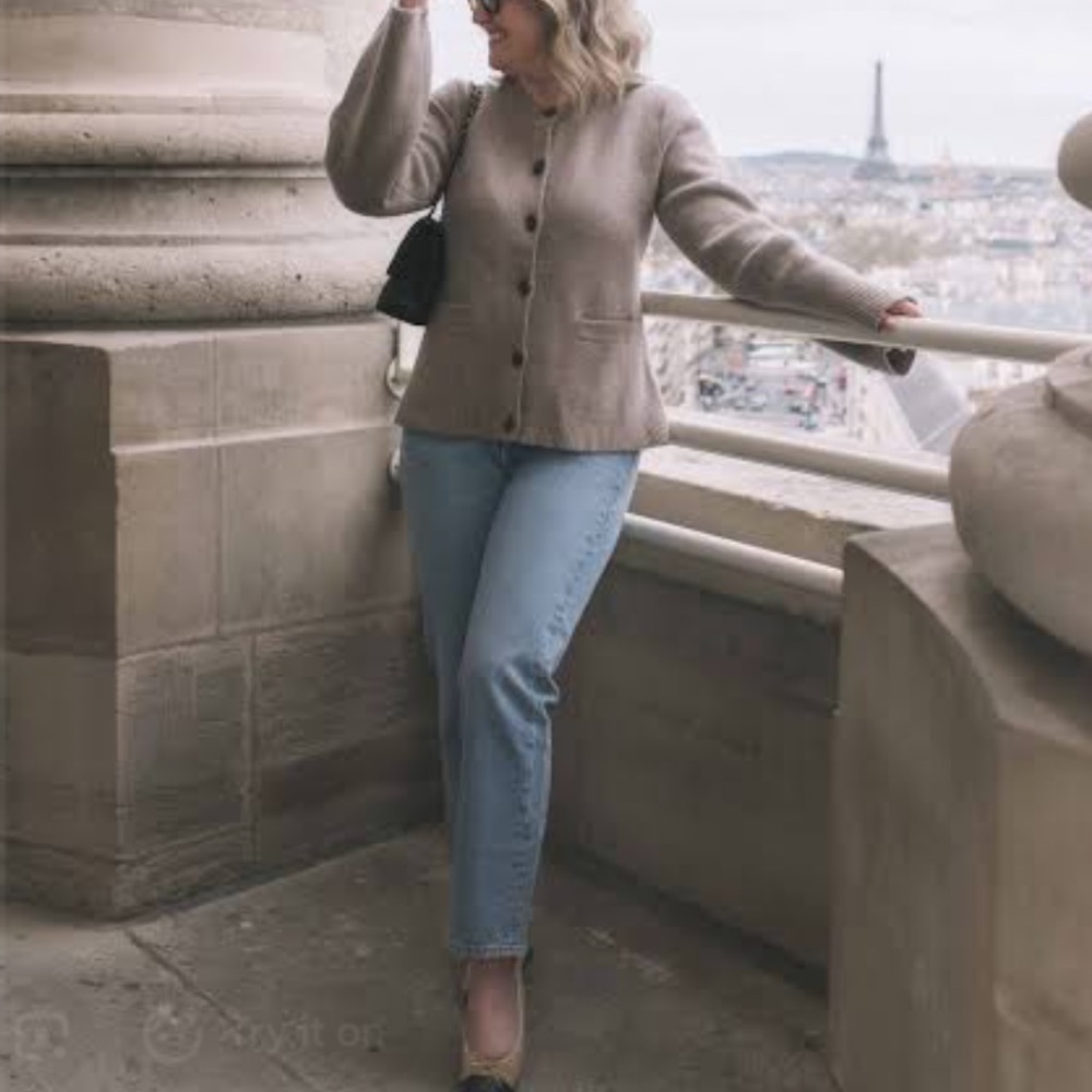Jenni Kayne Cooper Cardigan in Taupe size Large - Picture 4 of 11